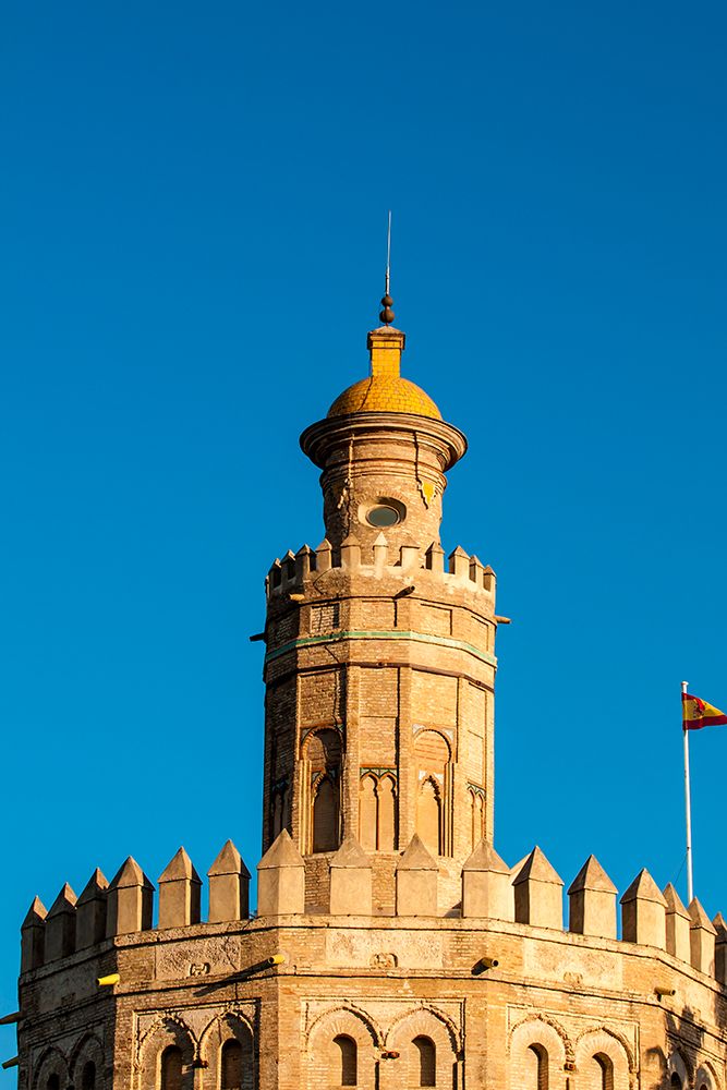 Torre del Oro (Golden Tower) middle ages watchtower, Seville, Andalusia, Spain.